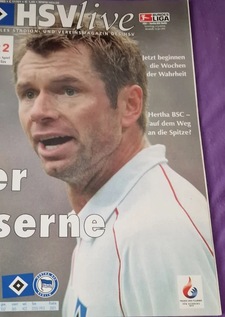 2002/03 1.BUNDESLIGA HAMBURGER SV Hertha BSC Berlin EUR 1,00