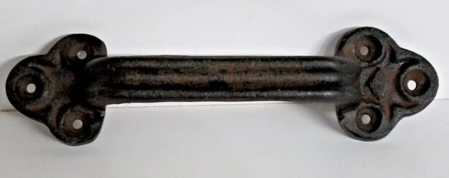 Cast Iron Gate Door Pull Handle 4 Extra Large Country Primitive Farm Barn FOUR 2