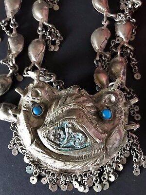 Old Mongolian Silver Tribal Necklace (a) …beautiful collection / accent piece 2