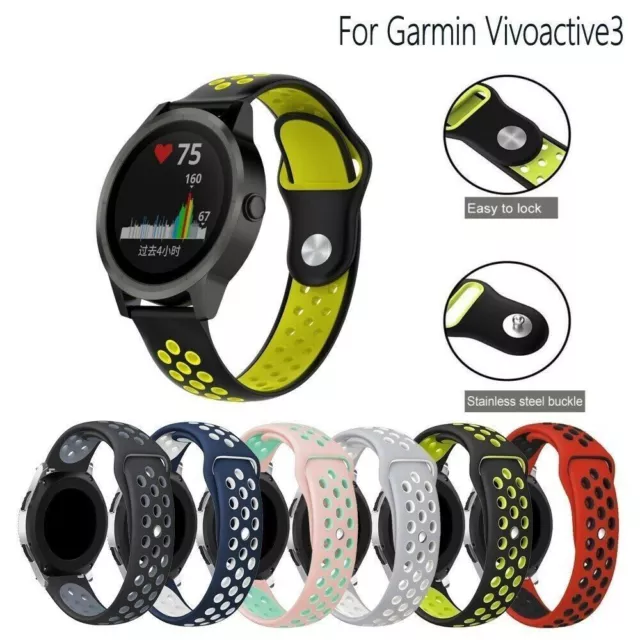 For Garmin Vivoactive 3 silicone Replacement Fitness Wrist Strap Band