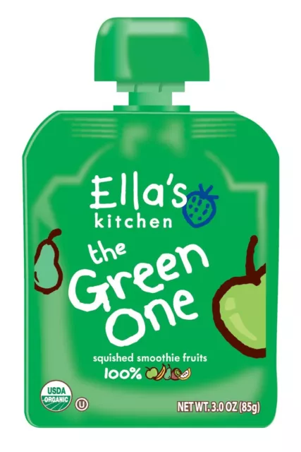 Ellas Kitchen Smoothie Fruit - The Green One 90g-12 Pack