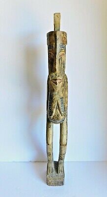 African Ghana Hand Carved Female Fertility Spirit Tribal  Art Statue