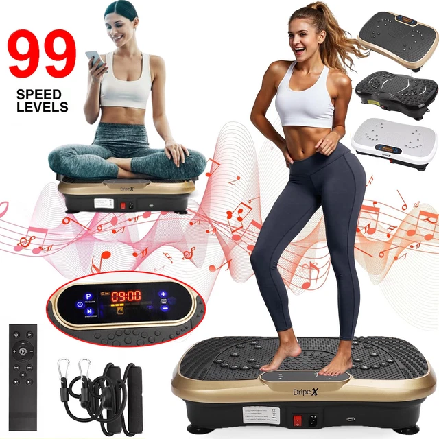 POWET Vibration Plate Machine - 99 Speed Levels For Weight Loss & Lymphatic Drainage