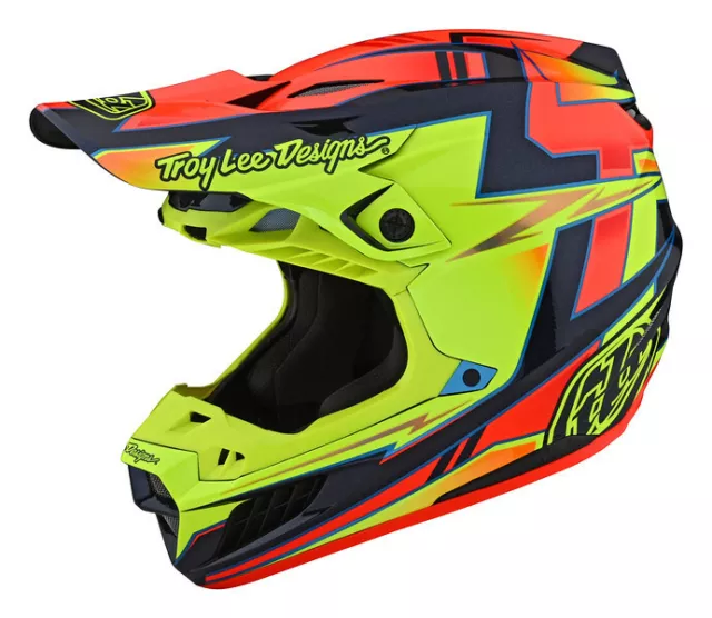 Troy Lee Designs Tld Se5 Composite Motocross Helmet - Graph Yellow Navy