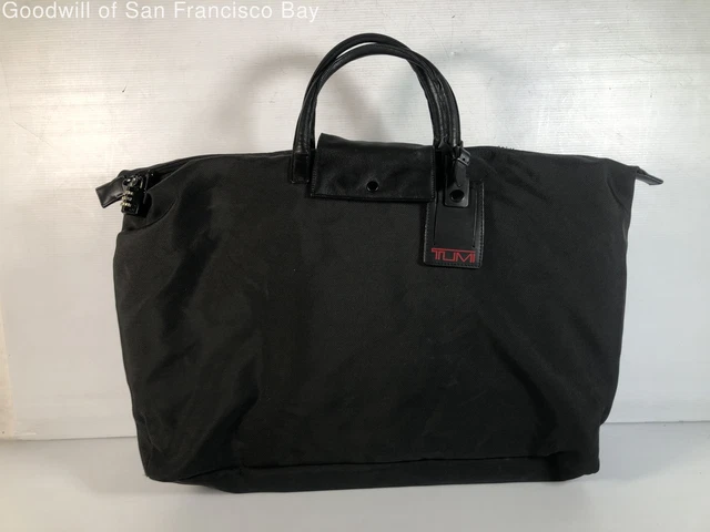 Tumi Unisex Adults Black Adjustable Double Handled Inner Zip Pockets Tote Bag