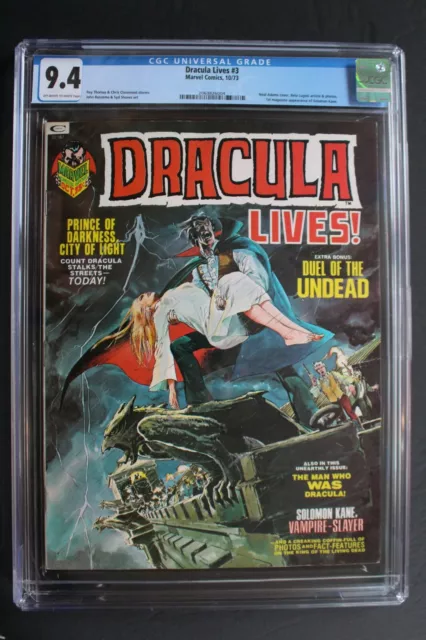 DRACULA LIVES #3 ADAMS 1973 Brother Voodoo SATANA SON OF SATAN Previews CGC 9.4