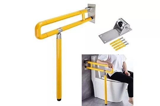 Helping Toilet Grab Bar 60CM Anti Slip Shower Assist Aid Foldable Drop Down