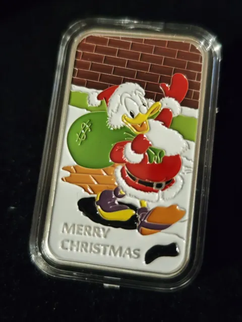 1oz 999 Silver Bar Scrooge Merry Christmas Mintage 32/200 et 85/200