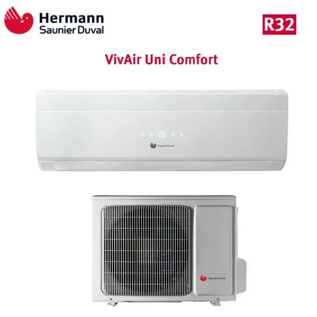 Saunier Duval Climatizador Inverter Mono Split Vivair Uni Comfort 12000 BTU – Gas Ecológico R32, Eficiencia A