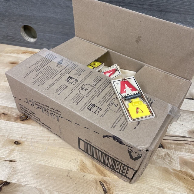 Victor Mouse Trap M325 Holdfast Snap Trap (72 Traps) Yellow Pedal New