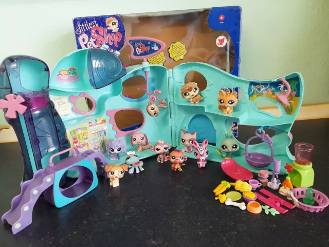 Littlest Pet Shop Sammlung Haus + 12 Tiere + Zubehör LPS Hasbro