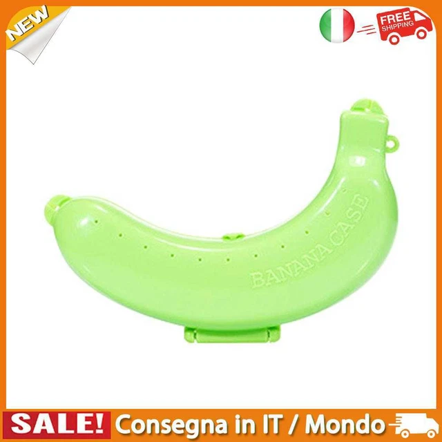 IT Plastic Banana Case Sealed Banana Storage Case for Travel Camping (Green)