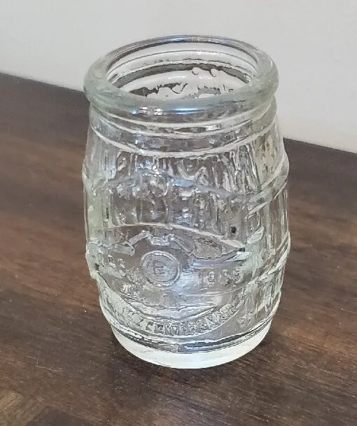 Jim Beam Barrel Shaped Toothpick Holder - Shot Glass 200th ANNIVERSARY 1795-1995