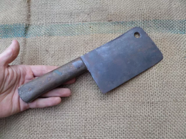 Antique Chef Meat Chopper Cleaver Butcher Tool Knife Axe Hand Forged Iron
