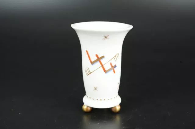 Porzellan Vase Art deco handbemalt um 1930 Bodenmarke