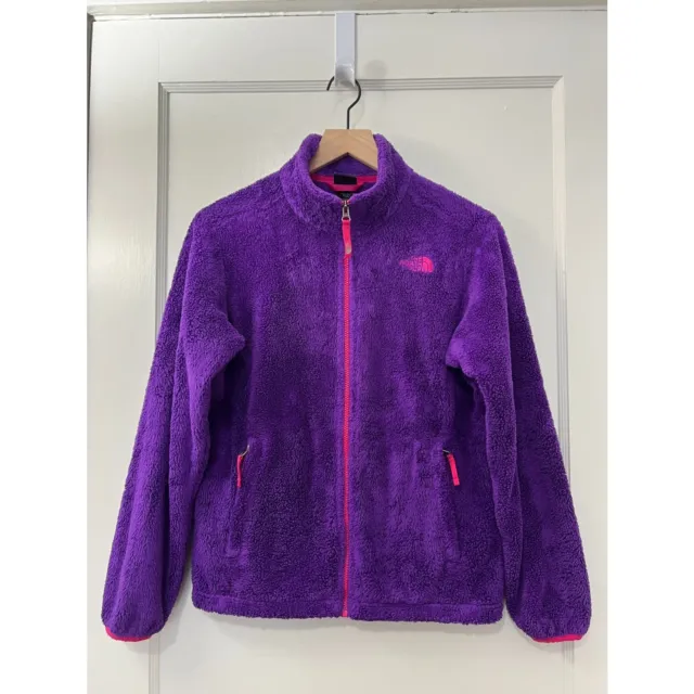 The North Face Purple Pink Full Zip Fleece Jacket - Girls XL (18)