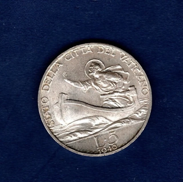 VATICANO 1940 LIRE 5 qualità QUASI FDC
