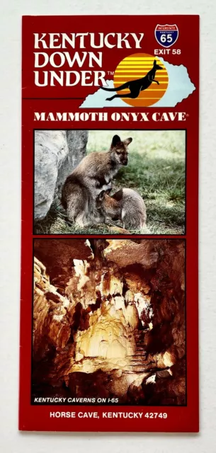 1990s Mammoth Onyx Cave Vintage Travel Brochure Kentucky Down Under Horse Cave