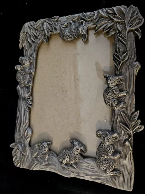 Picture Frames Australian Animal Decoration PEWTER Pair Ornament Souvenir KOALA