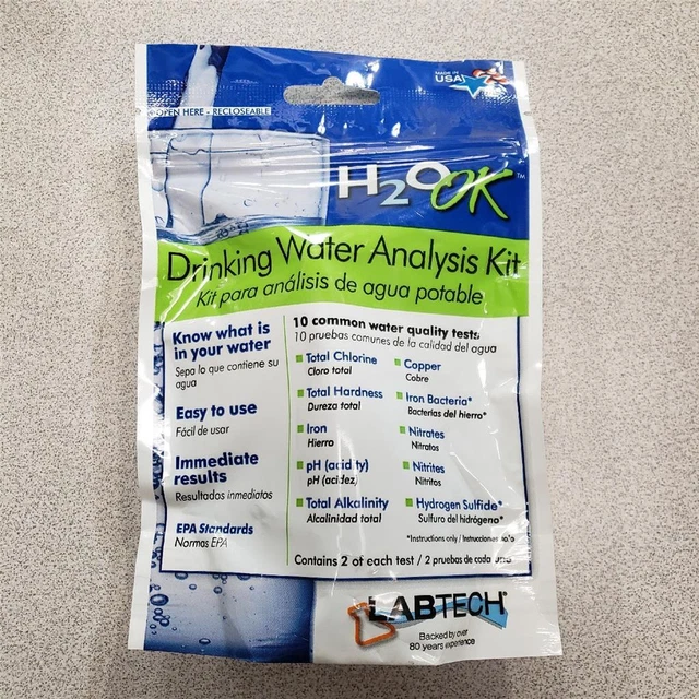 = LABTECH DRINKING Water Analysis Kit H20 OK Plus Water USA MADE LT5010