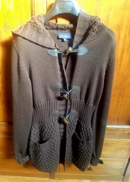 Luisa Spagnoli Maglione Lana Donna con Cappuccio tipo Cardigan Taglia S