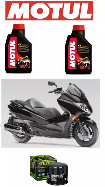 Tagliando Motul 7100 10W40 Filtro Olio per Honda NSS FORZA 250 X / EX 2008