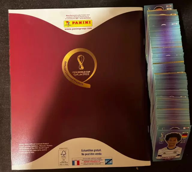 Panini Set Complet World Cup Qatar 2022 + Empty Album Vide French Version Mint 2