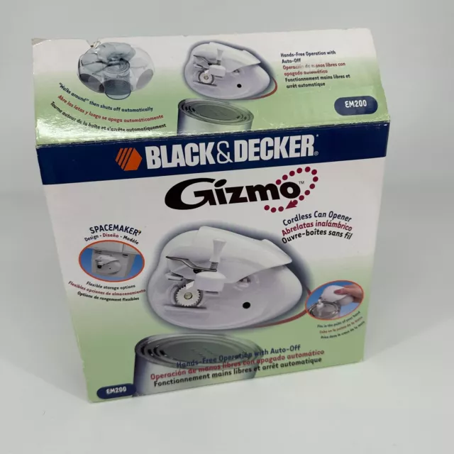 Black And Decker Gizmo Plus Cordless Can Opener /Under Counter New Sealed  EM200C