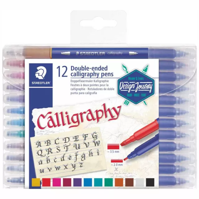 STAEDTLER Fasermaler 3005 TB12 Calligraph duo 12 Farben