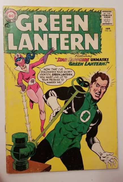 Green Lantern #26 DC Star Sapphire Cover- 1964 good condition