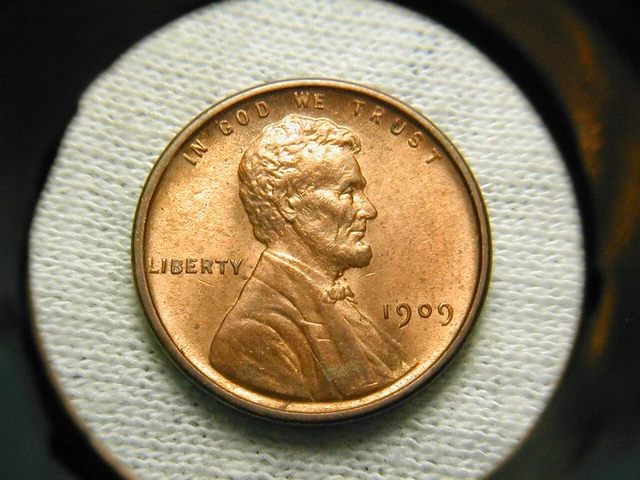 Us Coins 1909 Vdb High Grade Lincoln Wheat Cent Penny From Original Collection!