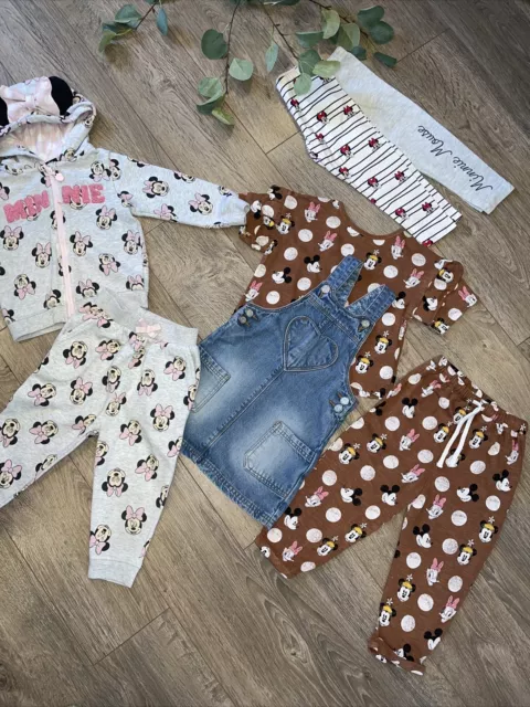 NEXT MINNIE MOUSE Disney bambine pacchetto abito tuta leggings età 18-24