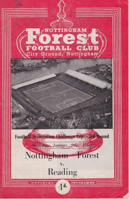 NOTTINGHAM FOREST v READING ~ FA CUP 3RD ROUND ~ 9 JANUARY 1960