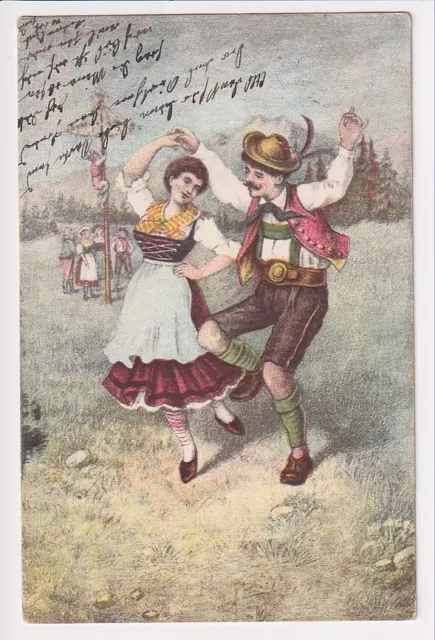 AK Volkstanz Tracht 1905 Krems an der Donau nach Amstetten