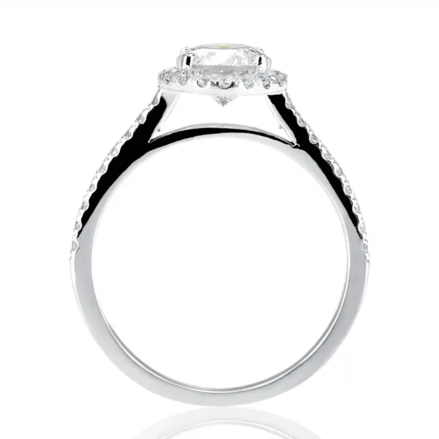 1.67 CT Brilliant Round Cut Diamond Engagement Ring 14K White Gold F/I1