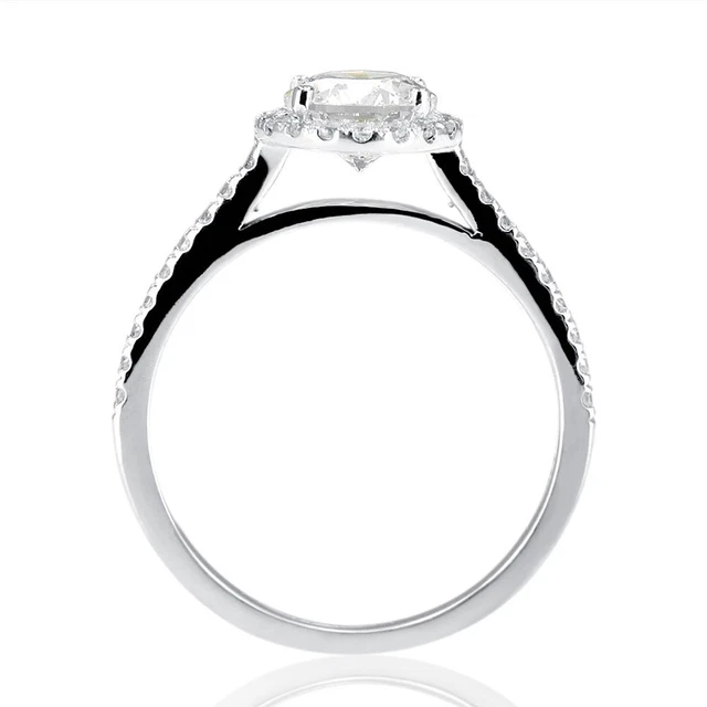 1.67 CT Brilliant Round Cut Diamond Engagement Ring 14K White Gold F/I1