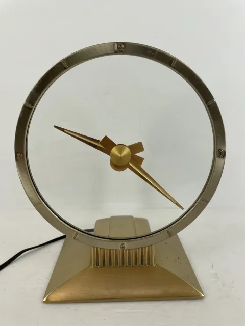 Restored Vintage Jefferson Golden Hour Electric  Mystery Clock  works