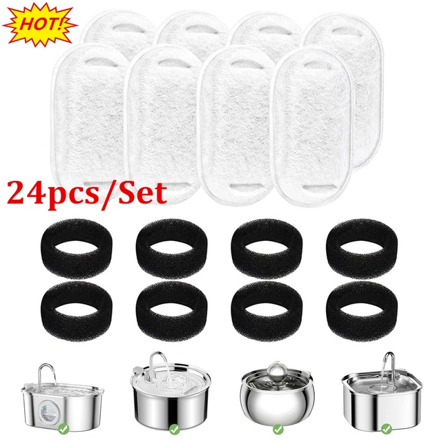 24PACK Pet Cat Water Fountain Filters for Drinking Fountains Replacement Filters