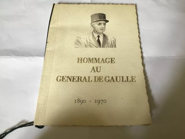 Livret ￼Encart De Luxe France 1971  - Hommage Au Général De Gaulle Timbres