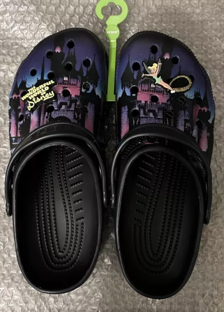 Disney Parks Tinker Bell Clogs for Adults by Crocs M9/W11 Disney100 New With Tag