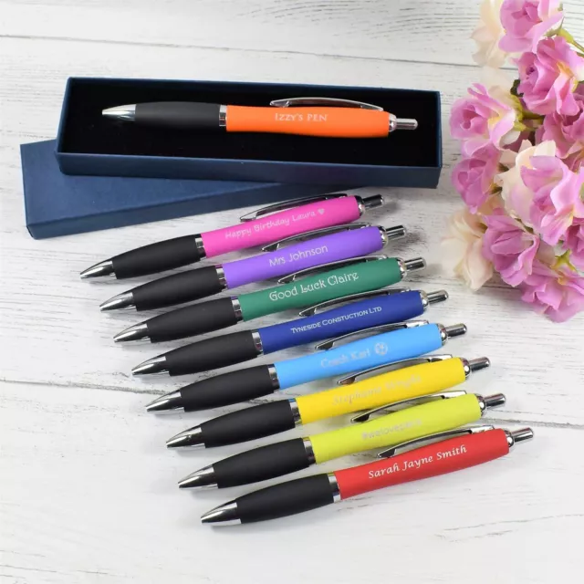 Personalised Engraved Metal Contour Ballpoint Pen - Promotional Pens 2