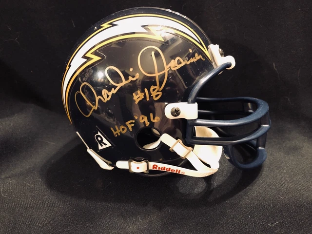 Nfl Riddell Sports Mini Helmet Signed Charlie Joiner Hof '96 San Diego Chargers