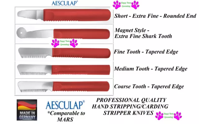 Aesculap DOG Undercoat  Coat STRIPPING Carding KNIFE Stripper*Compare to Mars