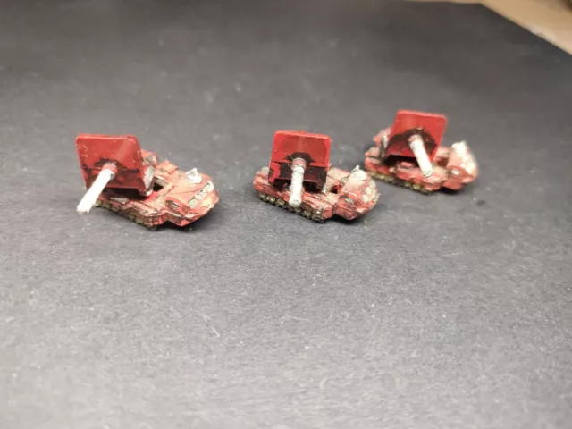 3x Warhammer 40k Epic Metal Basilisk Imperial Guard artillery  OOP 1990s (A)