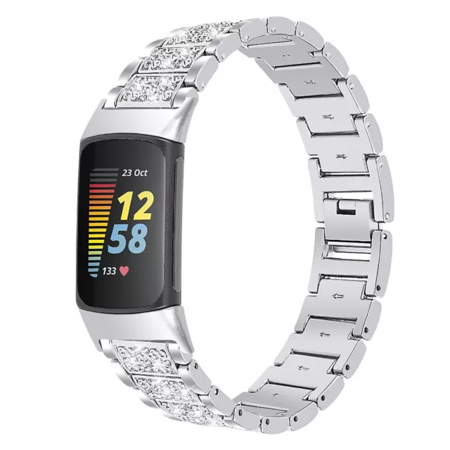 Metal Steel Wrist Strap Watchband Bracelet for Fitbit Charge 5 Watch Parts MV 3