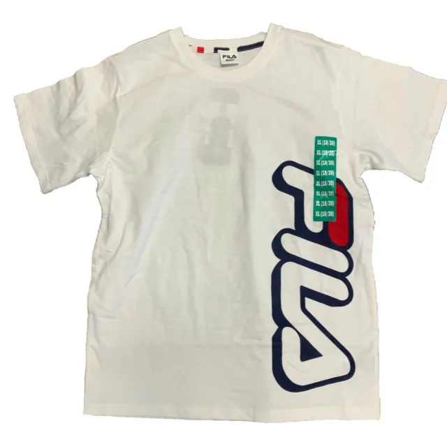 FILA BOYS T Shirts 14 16 Large 2-Pack Short Sleeve Logo Spellout