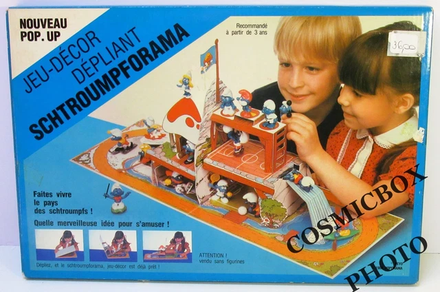 Schtroumpforama Le Stade Des Schtroumpfs - Décor Pop Up 1983 - Complet