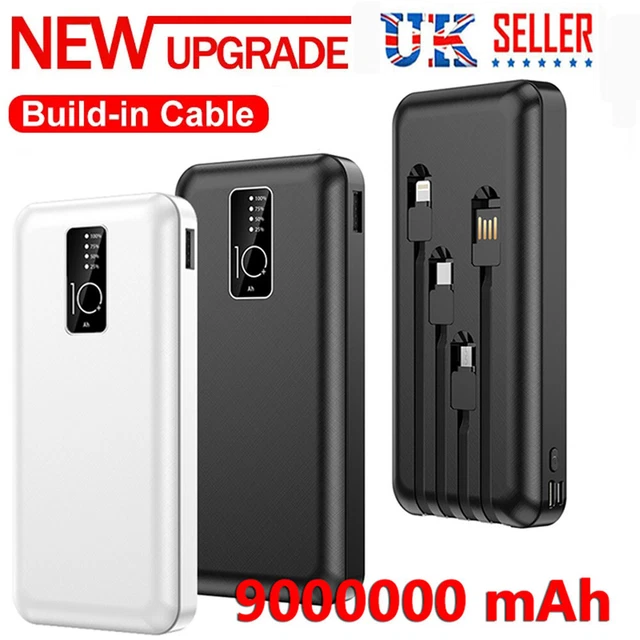 9000000mAh Power Bank 4 USB Fast Charger Battery Pack Portable for Mobile Phone