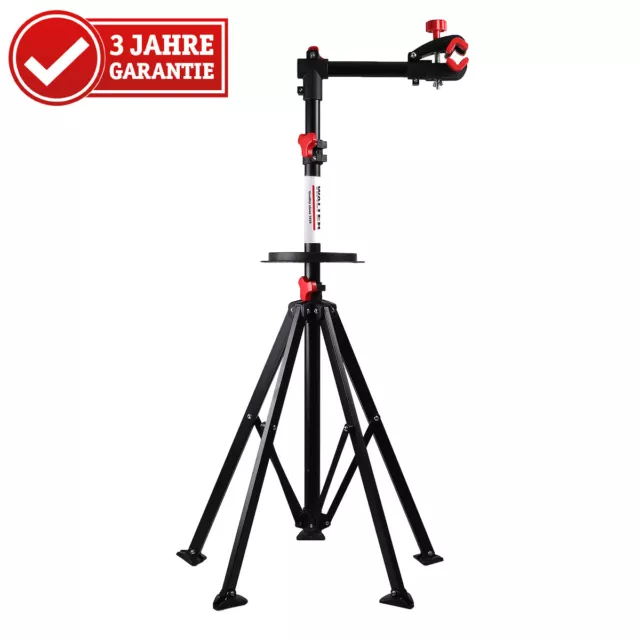 WALTER Fahrrad Reparaturständer Fahrradständer 190cm, bis 30kg, bis 40 mm Ø