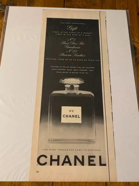 VINTAGE 1953 CHANEL Number 5 Most Treasured Name In Perfume ad